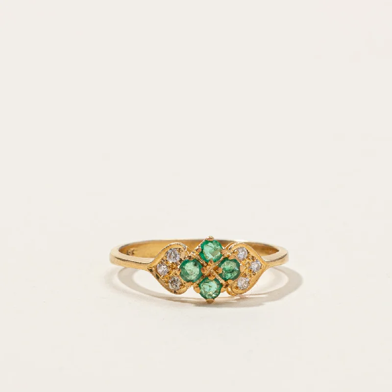 Cluster Emerald & Diamond Ring | 0.24ctw | 0.06ctw | SZ 6.75 |