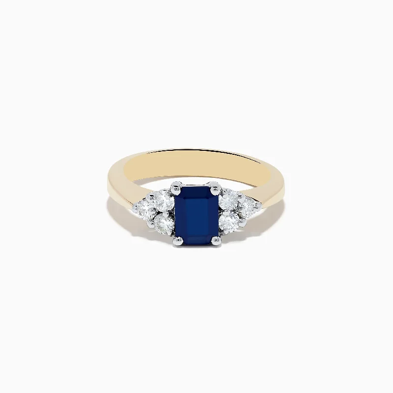 Royale Bleu 14K Yellow & White Gold Blue Sapphire and Diamond Ring, 1.46 TCW