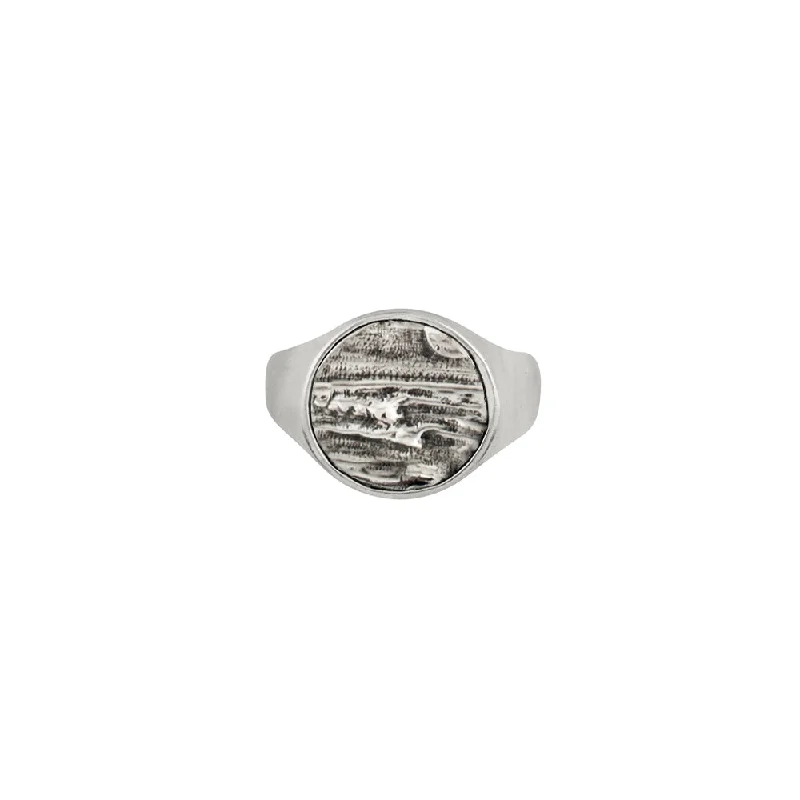 Elements Signet Ring - Go with the Flow in Silver