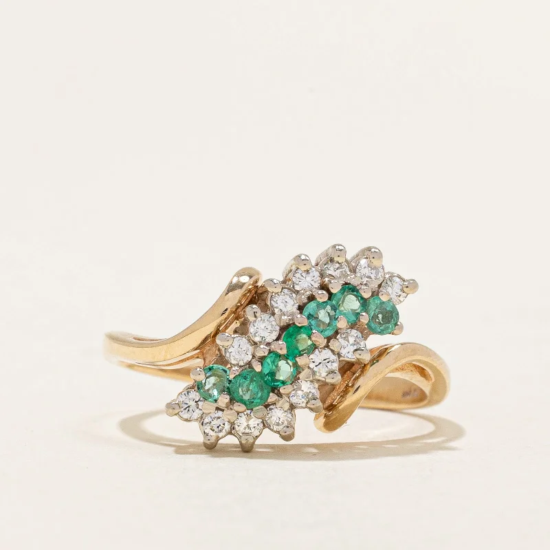 Emerald & Diamond Ring | 0.28ctw, 0.25ctw | SZ 7.75 |