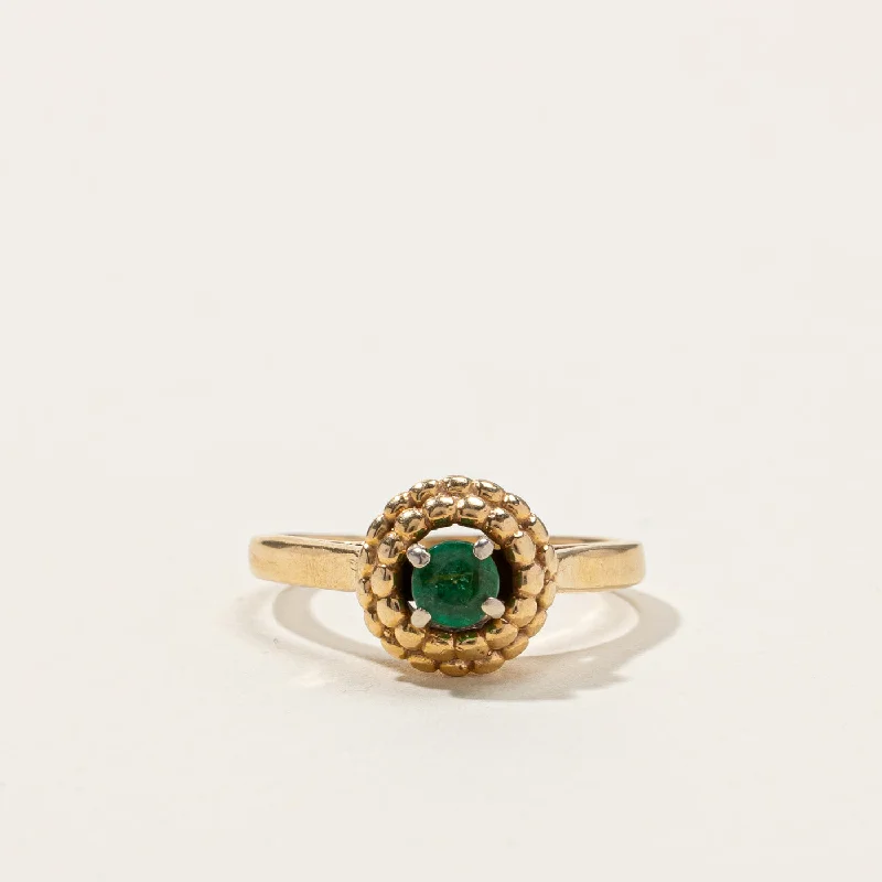 Emerald Gold Ring | 0.15ct | SZ 5 |