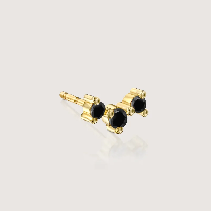 Frida Black Diamond Earring