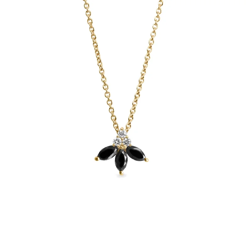 Jeanne Poisson Necklace Black Diamonds