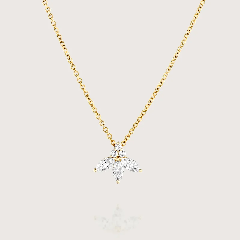 Jeanne Poisson Necklace White Diamonds