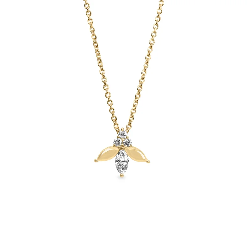 Jeanne Poisson Necklace Center Diamond