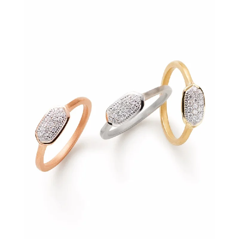 Kendra Scott Isa 14k Gold Ring in Pave White Diamond