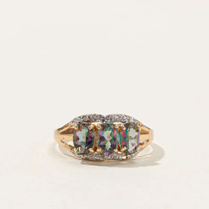 Mystic Topaz & Diamond Ring | 1.50ctw | 0.01ct | SZ 5.25 |