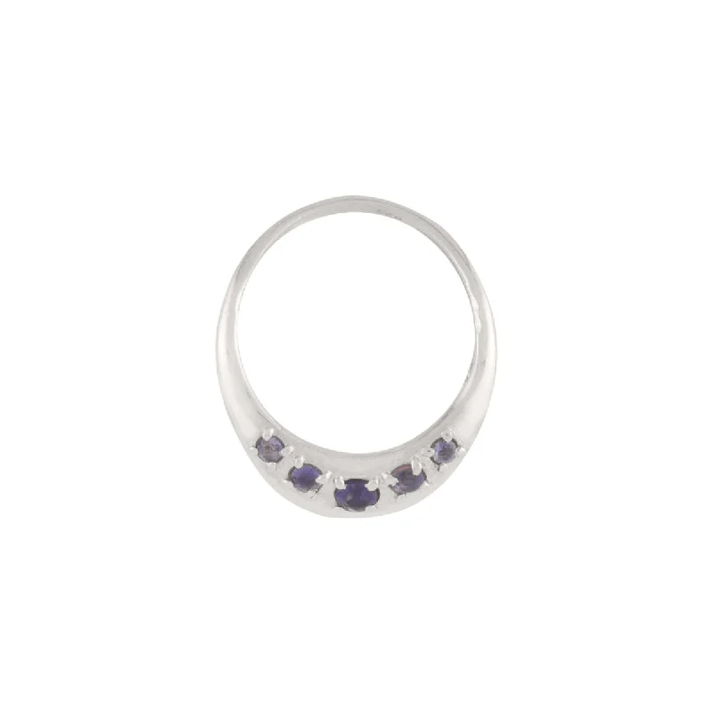 Waterfall Ring in Silver and Iolite