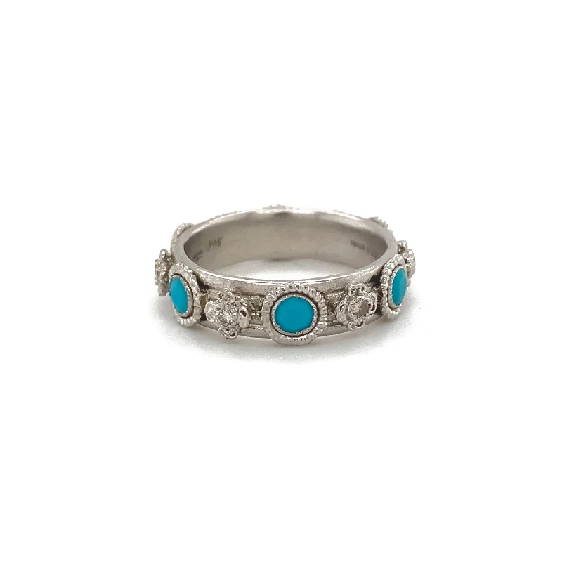 Shine Without Limits – Jewelry Sale Happening Now Turquoise and Diamond Stack Ring