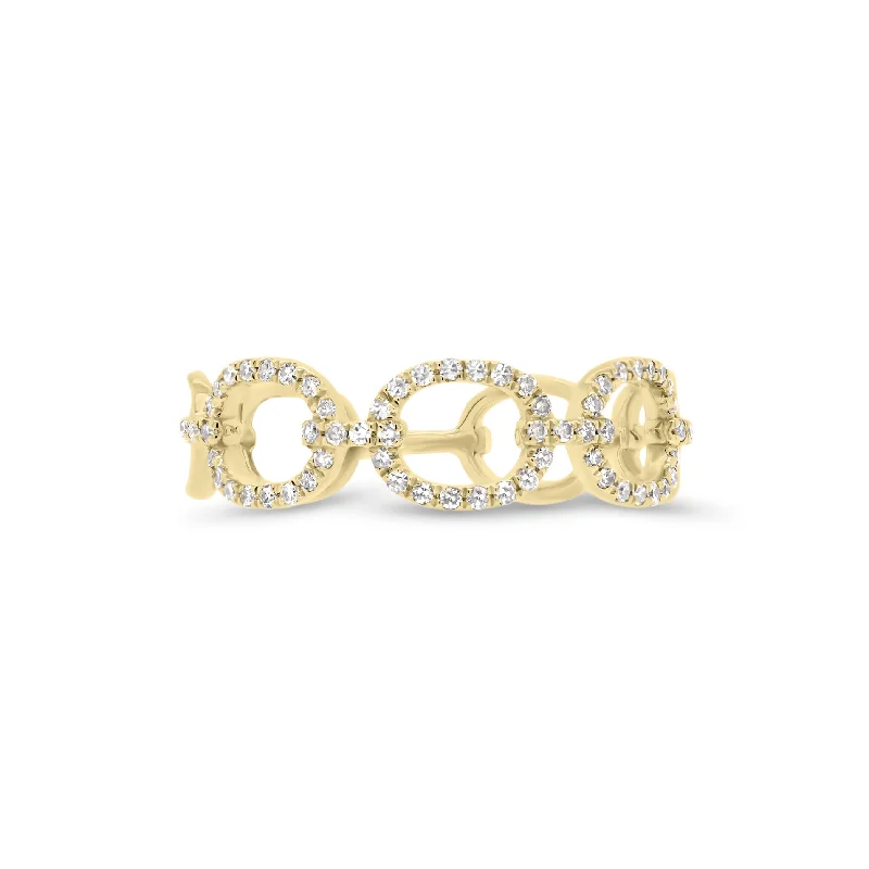 Seasonal Jewelry Sale – Upgrade Your Collection Diamond Open Chain Link Stackable Ring