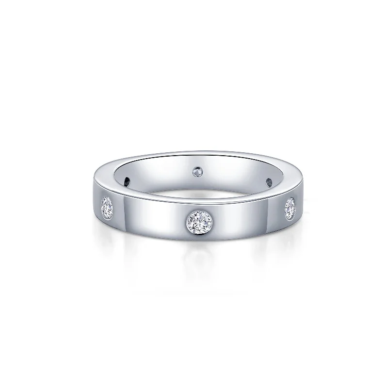 Romantic Heart-Shaped Jewelry For Special Gifts Lafonn Simulated Diamond Invisible Set Eternity Band R0490CLP Romantic Heart-Shaped Jewelry For Special Gifts Lafonn Simulated Diamond Invisible Set Eternity Band R0490CLP