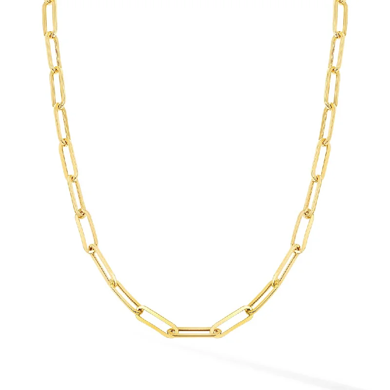 Seasonal Jewelry Deals – Elevate Your Style 6.1MM Paper Clip Necklace