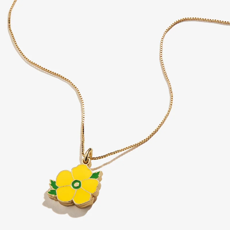 Buttercup Flower 'Find Joy In Every Moment' Necklace