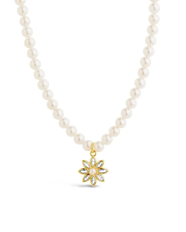 Esti CZ Beaded Pearl Necklace