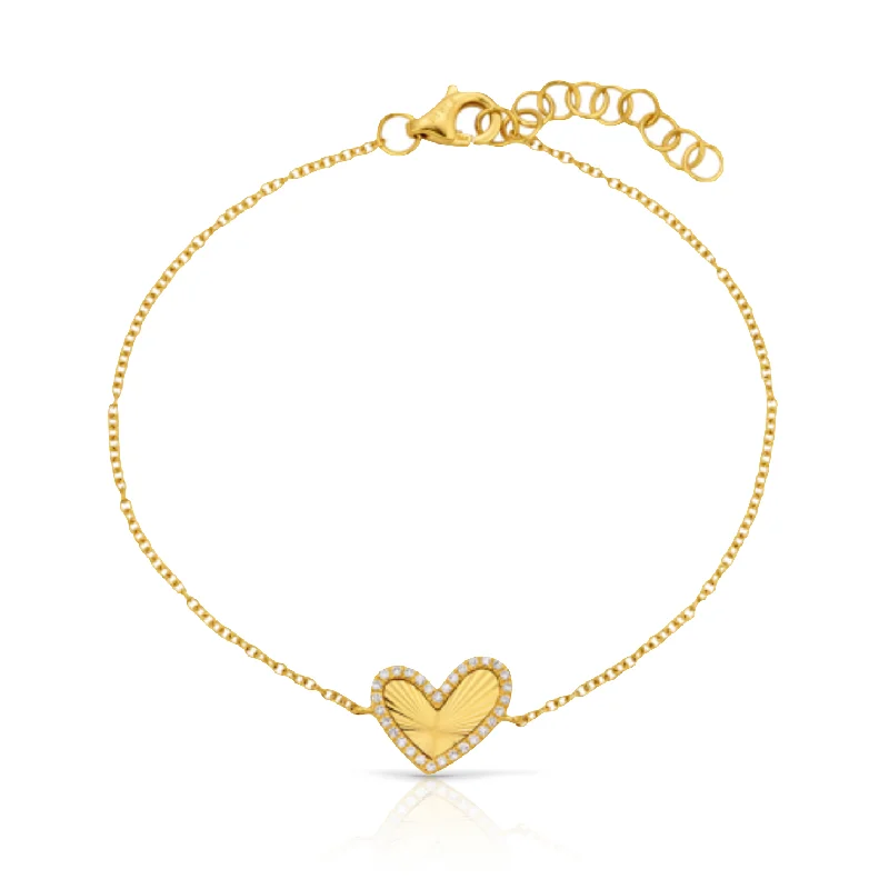 Best-Selling Jewelry Now Available At Special Deals Fluted Asymmetrical Diamond Heart Bracelet Best-Selling Jewelry Now Available At Special Deals Fluted Asymmetrical Diamond Heart Bracelet