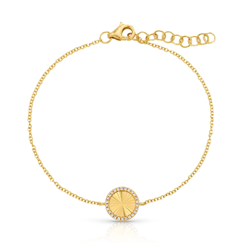 Flash Sale On Exquisite Jewelry – Don't Miss Out Fluted Diamond Disc Bracelet