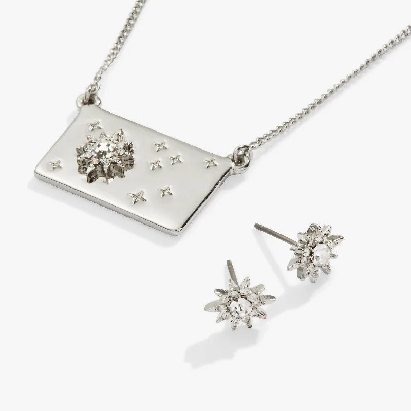 Personalized Jewelry At Special Discount Rates Starburst Charm Necklace and Stud Earring Gift Set Personalized Jewelry At Special Discount Rates Starburst Charm Necklace and Stud Earring Gift Set