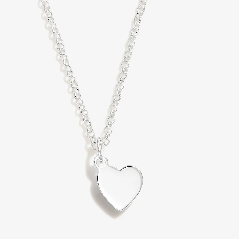 Small Heart Charm Necklace, 19''