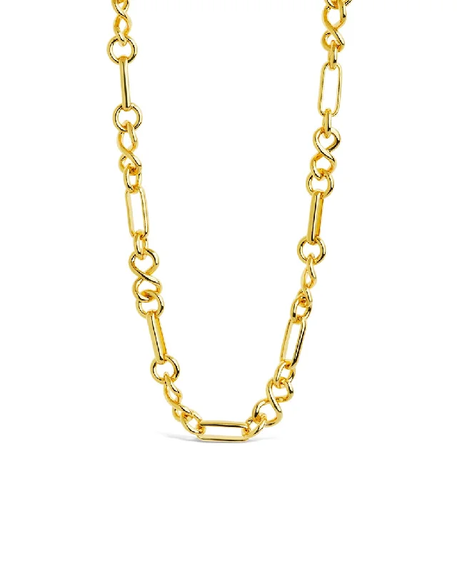 Infinity & Oval Link Chain Necklace