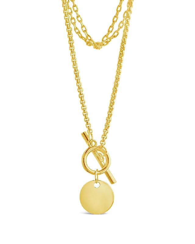 Larisa Layered Chain Toggle Necklace