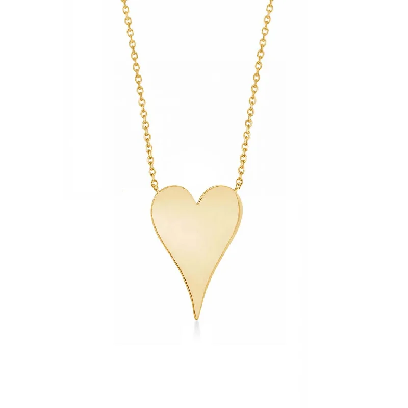 Medium Solid Heart Necklace