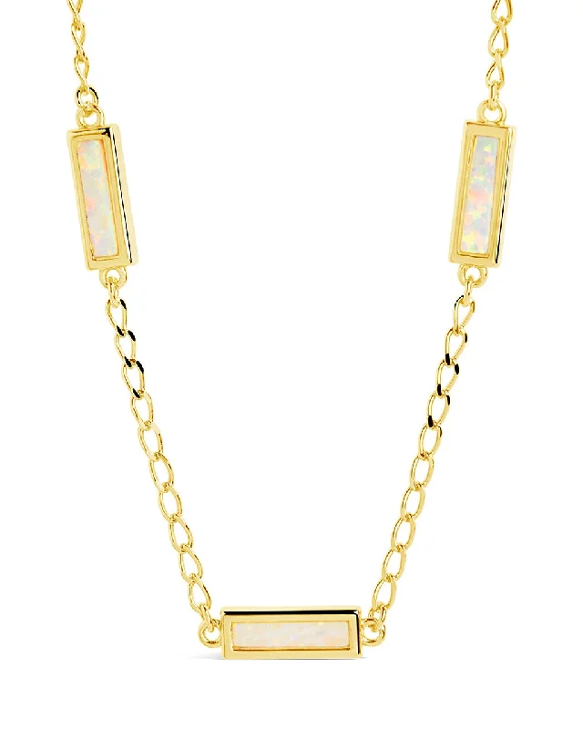 Pavati Gemstone Station Necklace