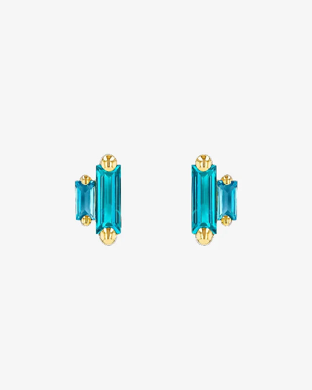 Amalfi Double Stack Blue Mix Studs