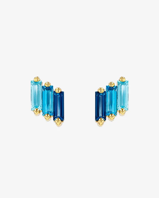 Amalfi Midi Dark Blue Ombre Studs