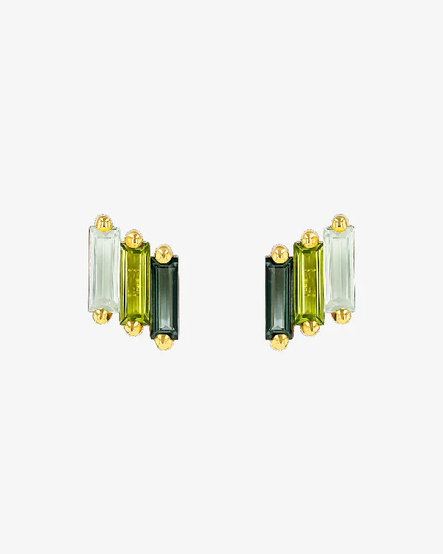 Amalfi Midi Green Ombre Studs