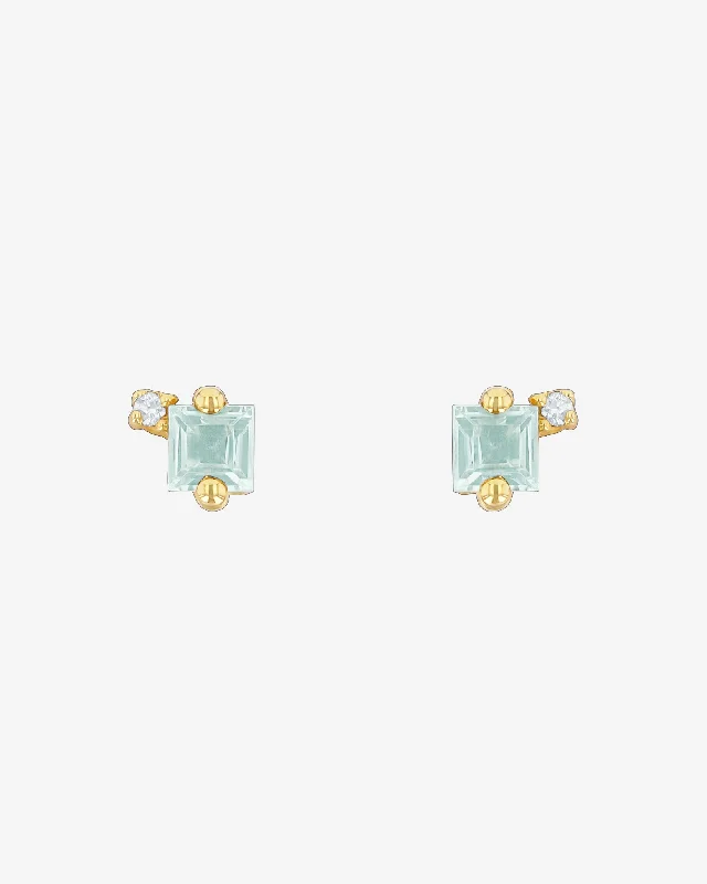 Amalfi Princess Burst Green Amethyst Studs