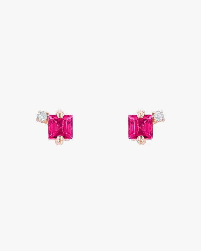 Amalfi Princess Burst Pink Topaz Studs