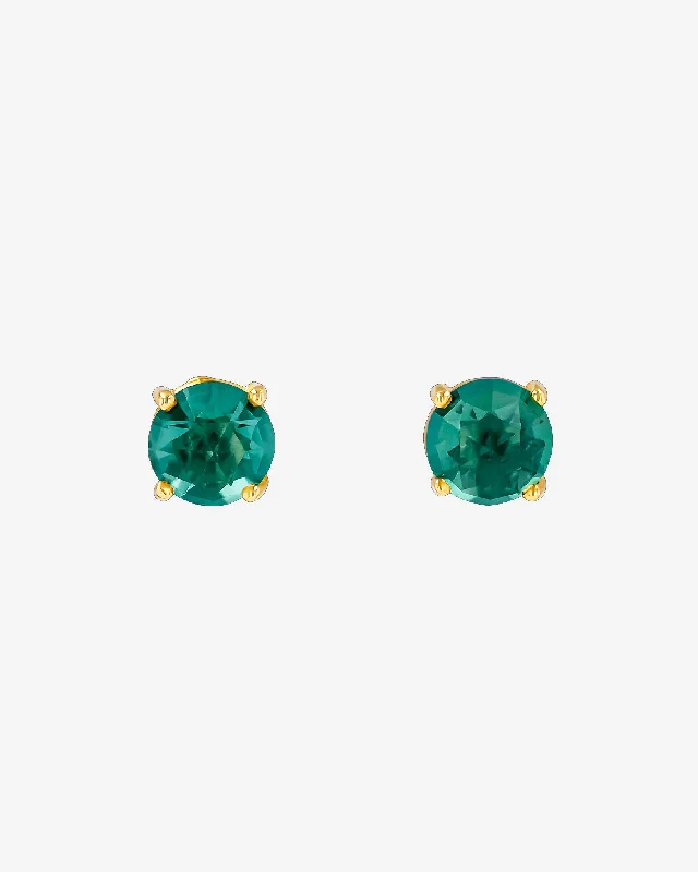 Amalfi Round Green Envy Topaz Studs