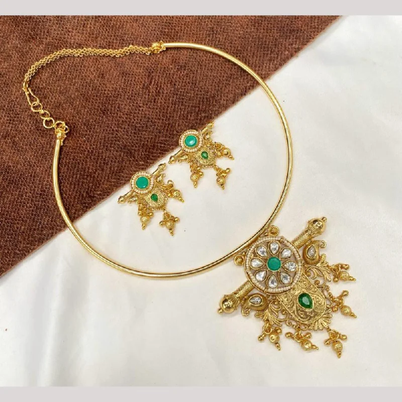 Trendy Minimalist Jewelry For Everyday Wear Amoliya Jewels Gold Plated Polki Kundan Necklace Set Trendy Minimalist Jewelry For Everyday Wear Amoliya Jewels Gold Plated Polki Kundan Necklace Set