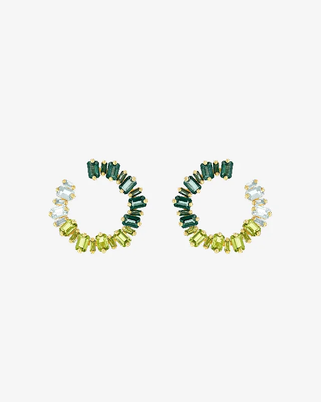 Ann Green Ombre Milli Sideways Hoops