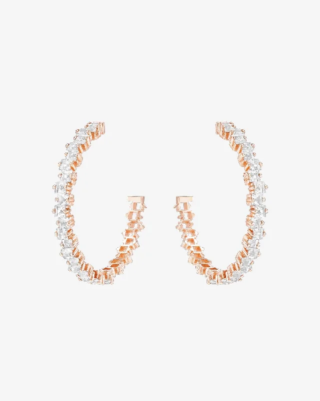 Cierra White Topaz Milli Hoops