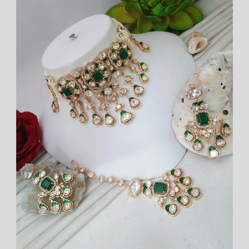 Buy More, Save More – Special Jewelry Discounts Everlasting Quality Jewels Gold Plated Polki Kundan Choker Necklace Set Buy More, Save More – Special Jewelry Discounts Everlasting Quality Jewels Gold Plated Polki Kundan Choker Necklace Set