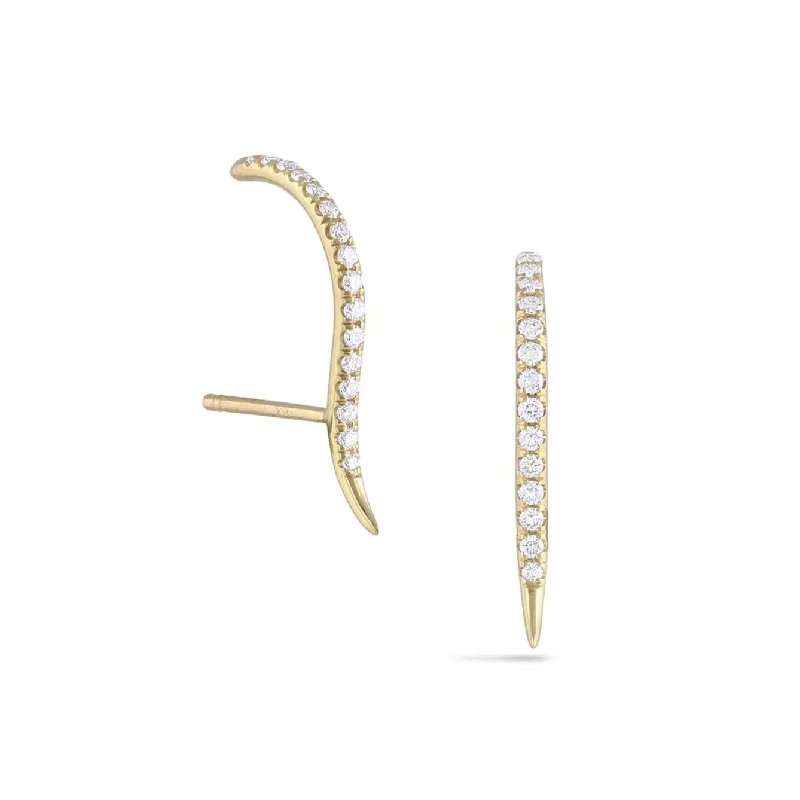 Forme Suspender Earrings, Diamond