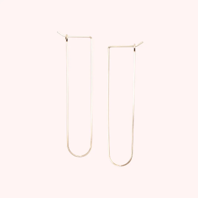 Large U-Shaped Hoop Earrings