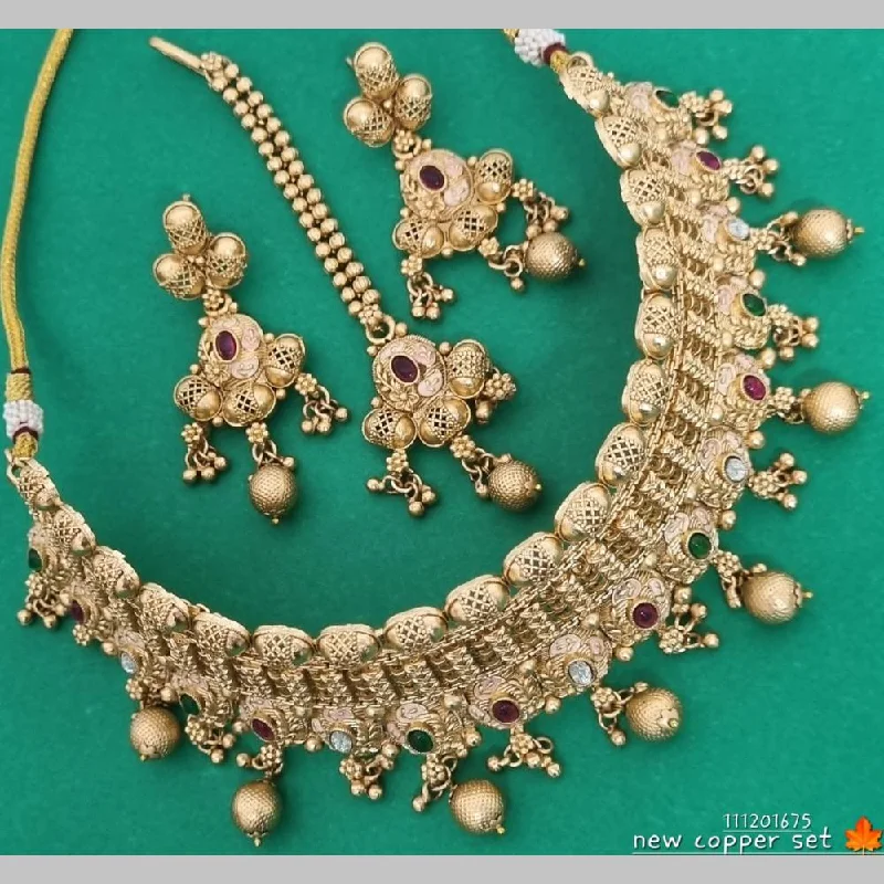 Exclusive Jewelry Sale – Grab Timeless Pieces Now Lucentarts Jewellery Gold Plated Pota Stone And Meenakari Necklace Set Exclusive Jewelry Sale – Grab Timeless Pieces Now Lucentarts Jewellery Gold Plated Pota Stone And Meenakari Necklace Set
