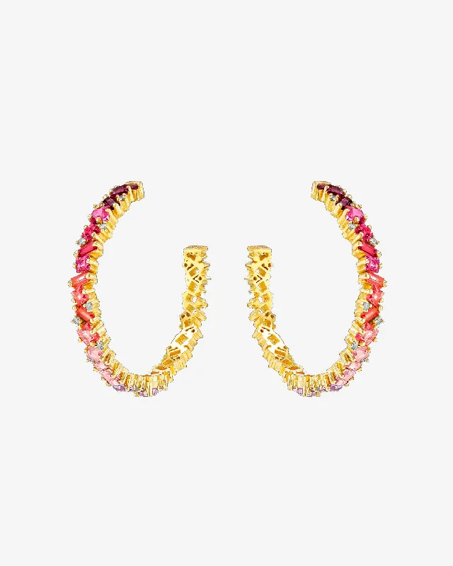 Nadima Pink Ombre Milli Hoops