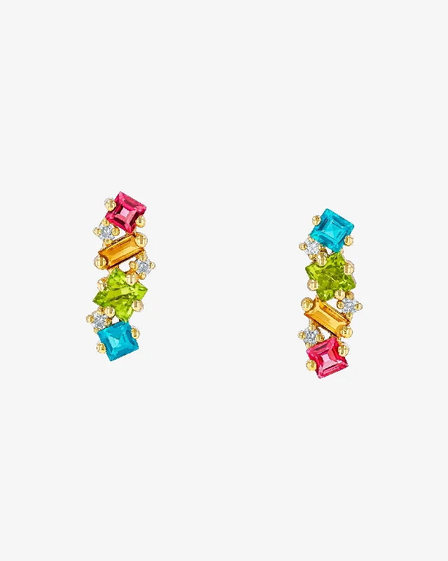 Nadima Rainbow Bar Studs