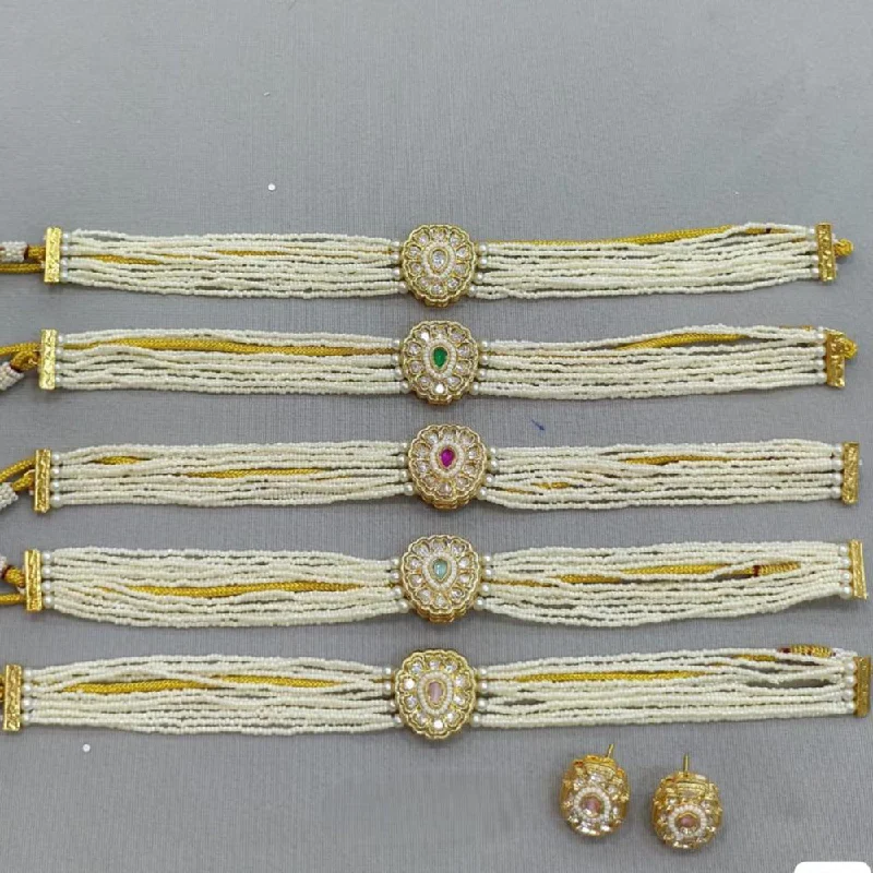 Limited Stock On Premium Jewelry At Low Prices Rani Sati Jewels Gold Plated Polki Kundan Stone And Pearls Choker Necklace Set Limited Stock On Premium Jewelry At Low Prices Rani Sati Jewels Gold Plated Polki Kundan Stone And Pearls Choker Necklace Set