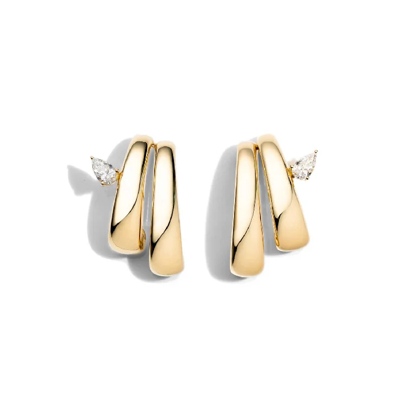 Bohemian-Inspired Jewelry For Free-Spirited Fashion Bombee Pear Double Branches Earrings