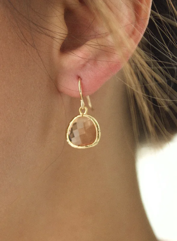 Exclusive Jewelry Sale – Limited-Time Discounts MEDIUM CHAMPAGNE BEZEL EARRINGS