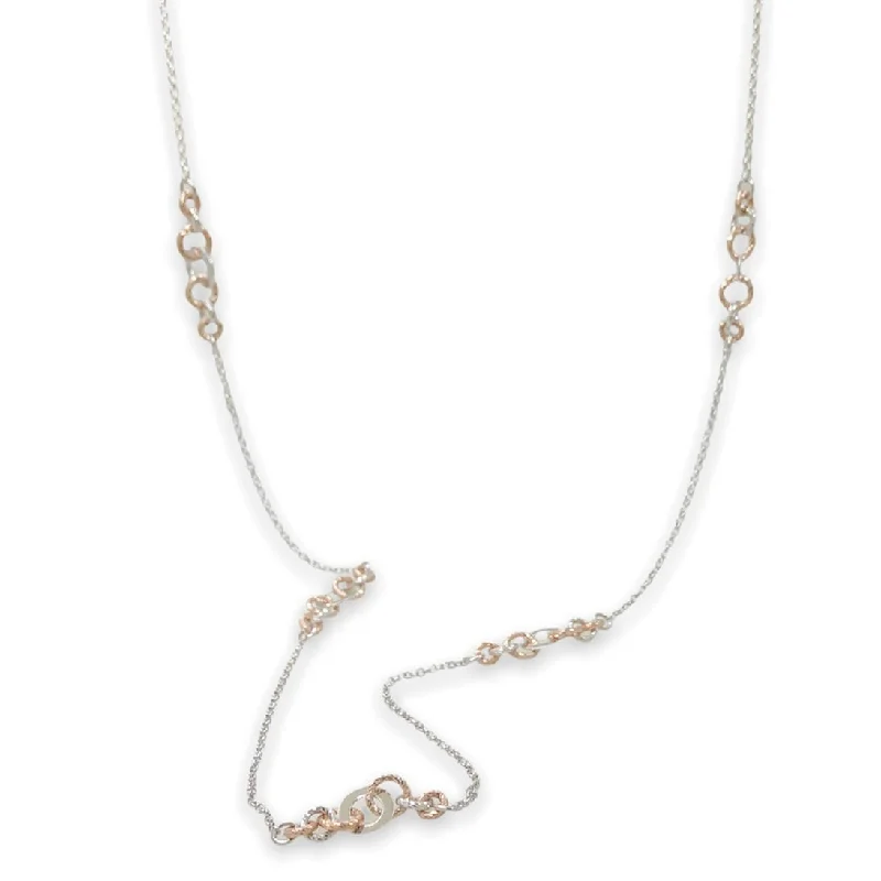 Limited-Stock Jewelry Sale – Shop Before It's Gone SS RGP “Synthesis” Textured Circle Link Necklace Limited-Stock Jewelry Sale – Shop Before It's Gone SS RGP “Synthesis” Textured Circle Link Necklace