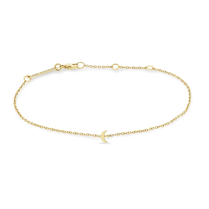 14k Itty Bitty Crescent Moon Bracelet