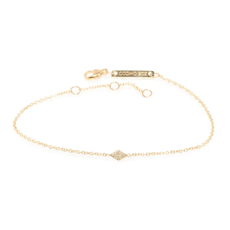 14k Itty Bitty Pavé Diamond Shape Bracelet