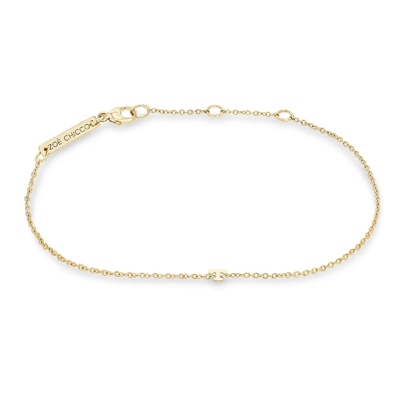 14k Itty Bitty Letter Bracelet