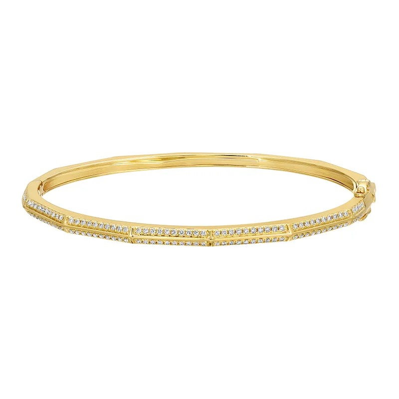 ANNABELLE  GEOMETRIC SHAPED DIAMOND BANGLE BRACELET