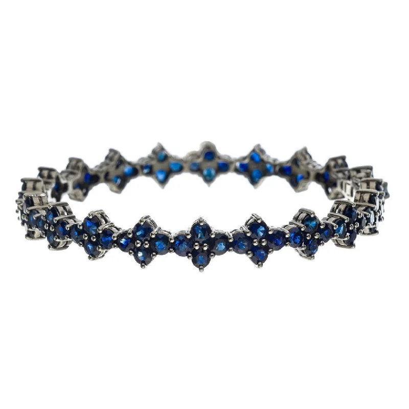 Asher Bangle Silver Sapphire